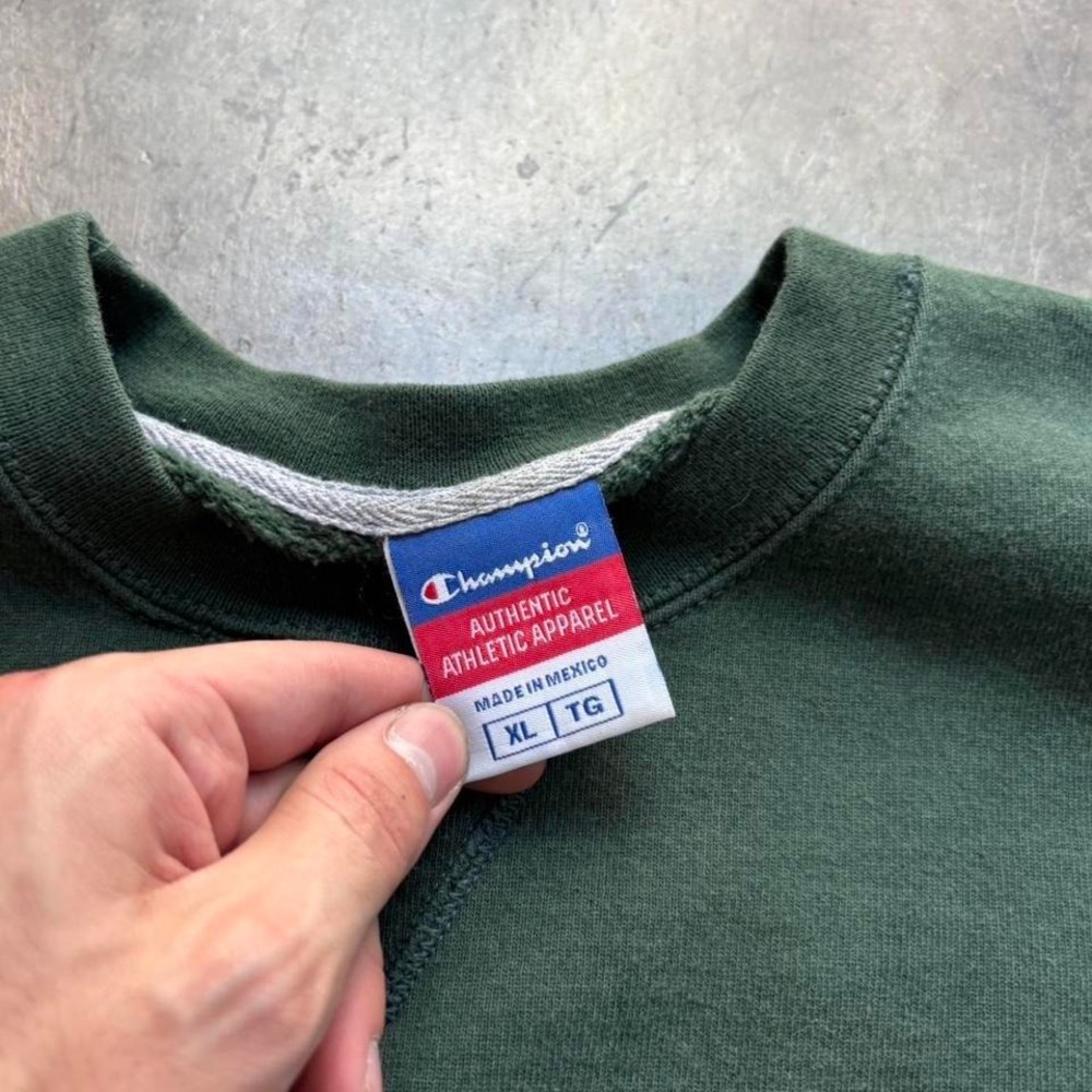 Vintage Champion Notre Dame University Green Crewneck Size XL - Picture 3 of 4